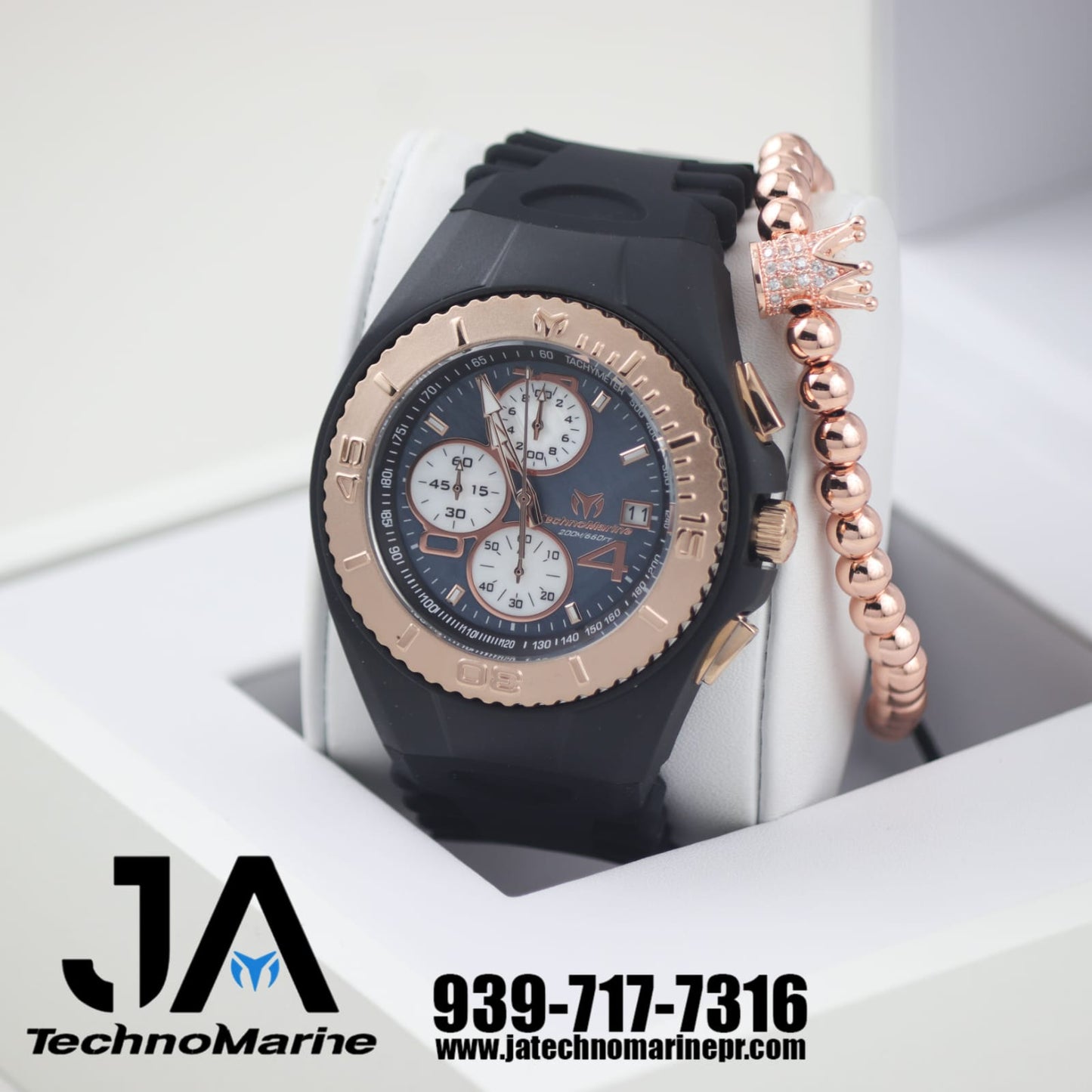 Technomarine Cruise Jelly Fish Chronograph Quartz Men's Watch Rose Gold