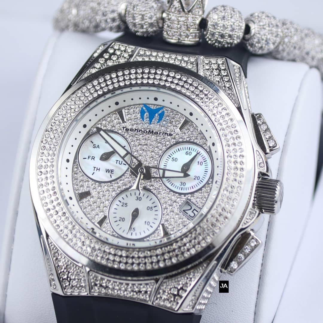 Technomarine custom Cruise Pave Unisex 45mm Silver Watch