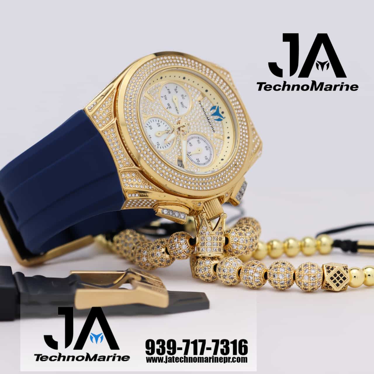 Technomarine Pave Cruise Maquina Suiza- Color Oro