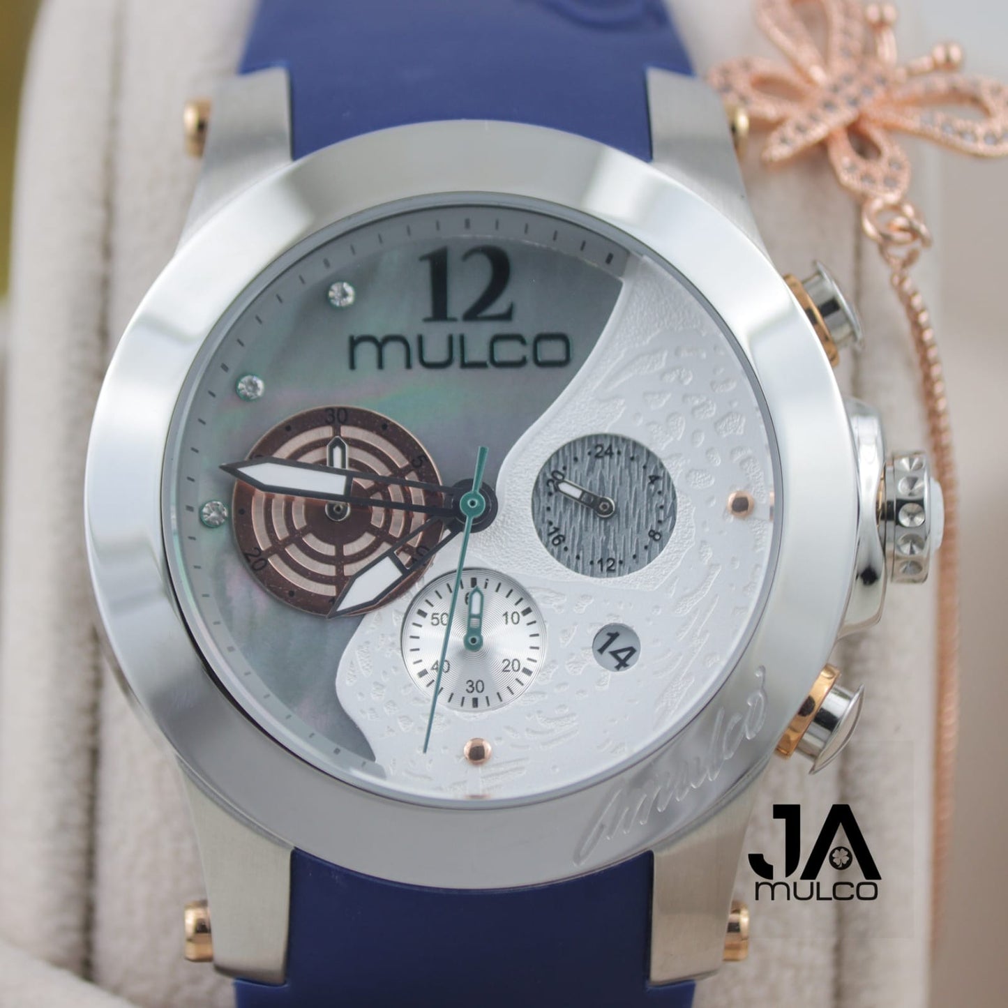Mulco Windrock (Para Mujer 43 mm Correa Silicona, Análogo