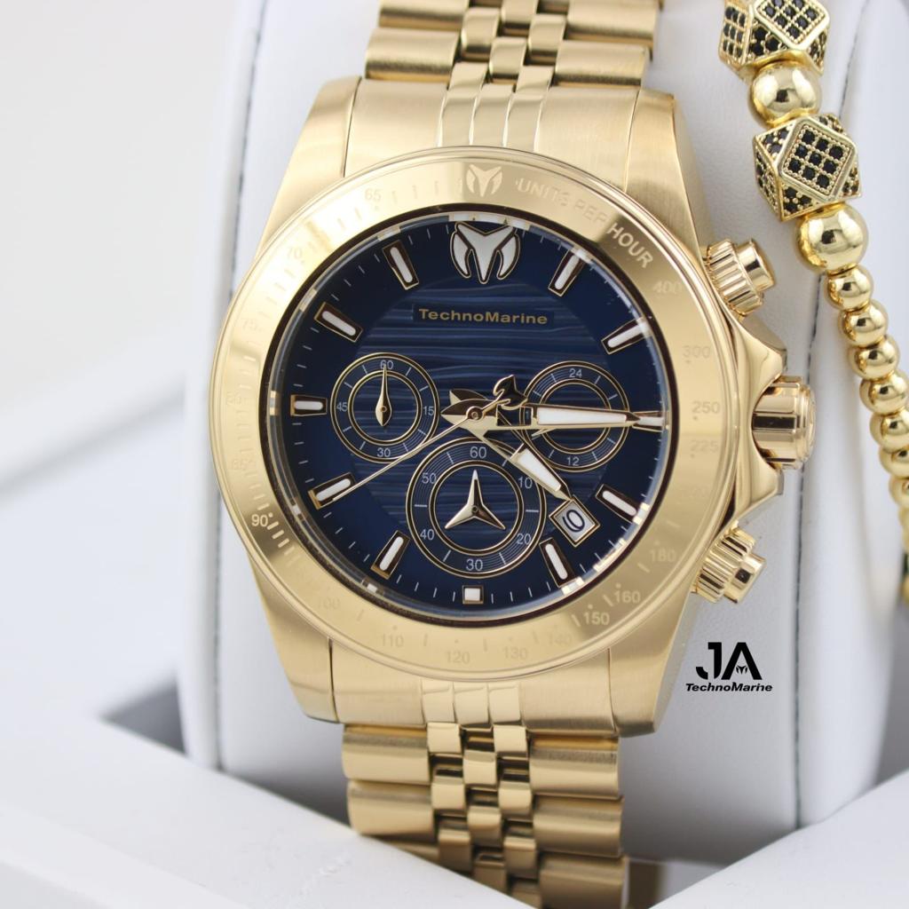 Technomarine Manta Ray Chronograph Quartz Gold Dial 42 mm