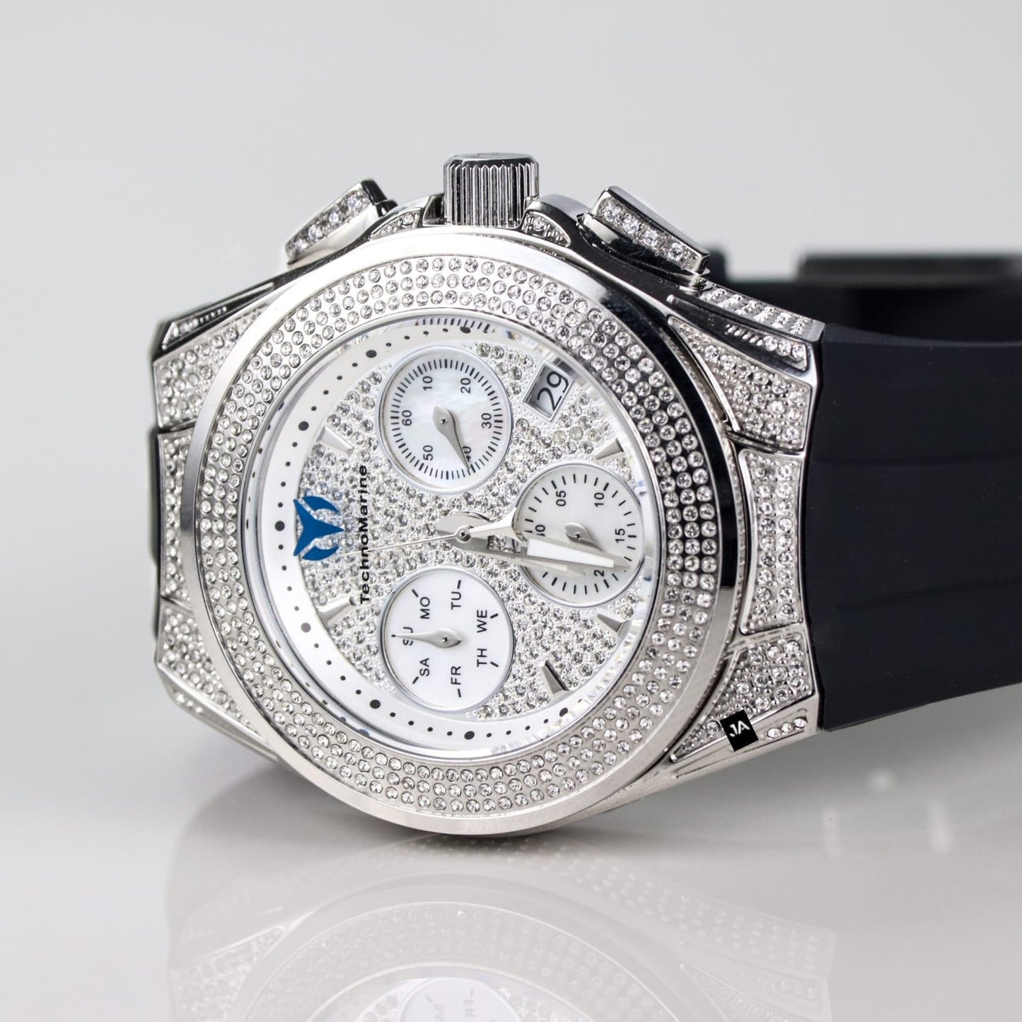 Technomarine custom Cruise Pave Unisex 45mm Silver Watch