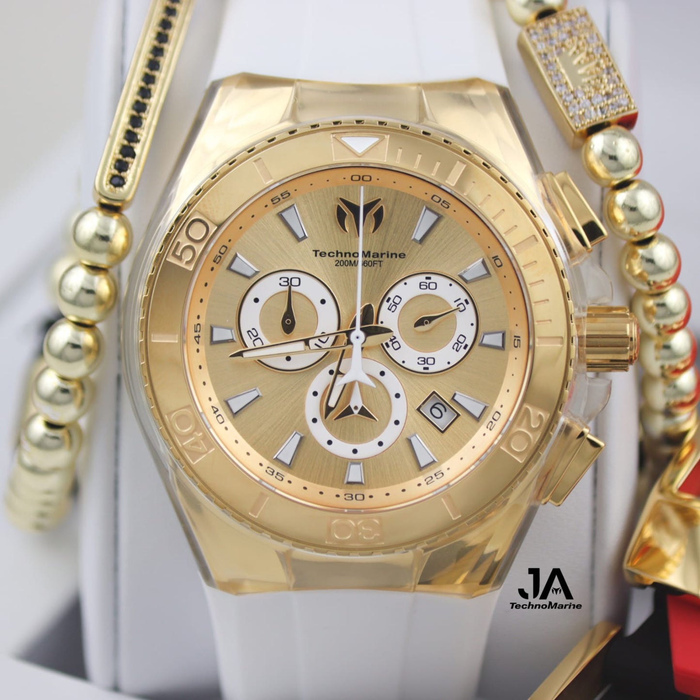 Technomarine Men's Swiss Mvt Gold and Gold Suizo Tres Correas