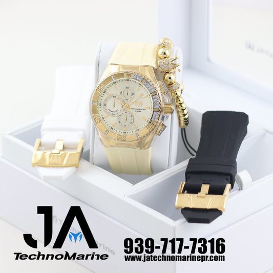 Technomarine Custom Cruise Star Chronograph Quartz Gold Dial Men's Watch ( Modelo ( 51 )