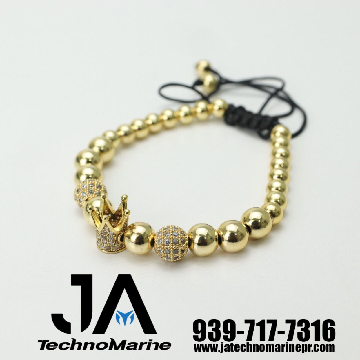 Gold Men's Adjustable Bracelet