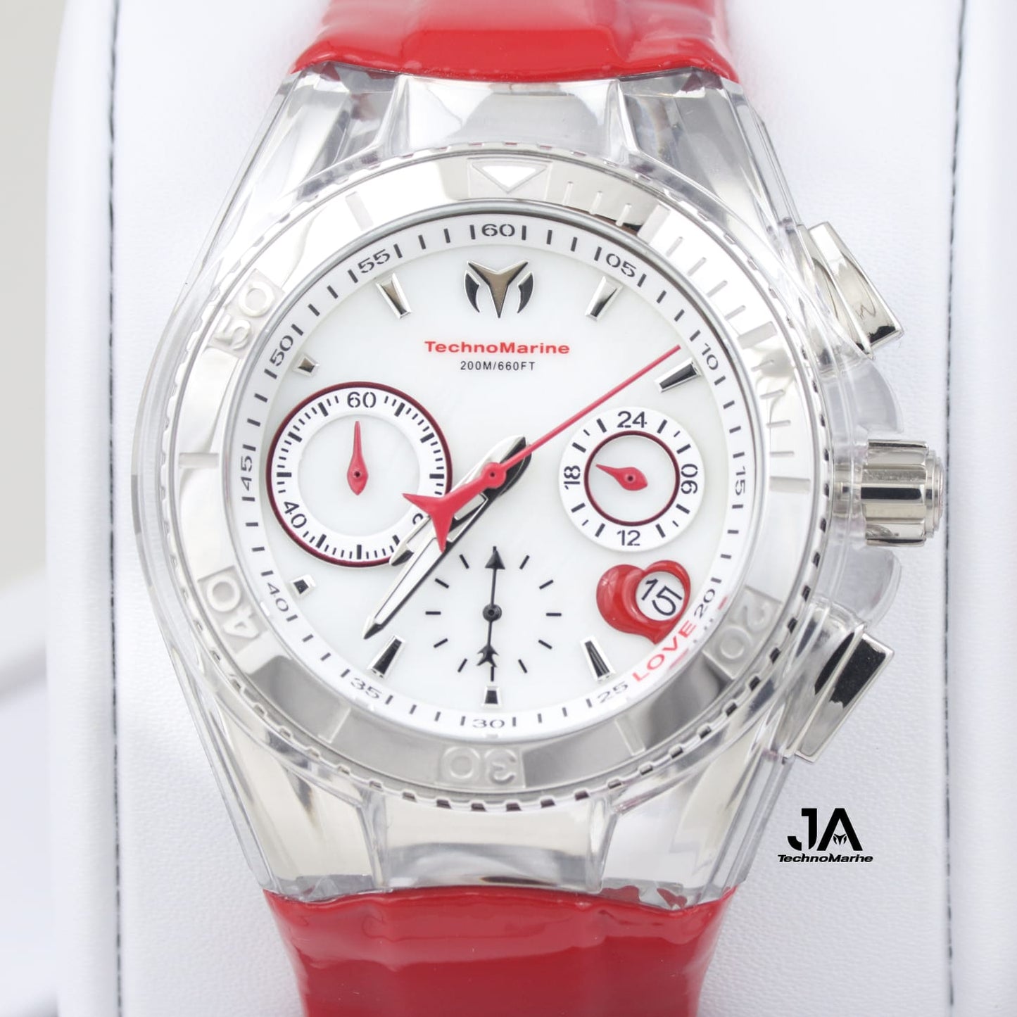 ππππππππππππ Valentine Chronograph White Dial women Watch 40mm