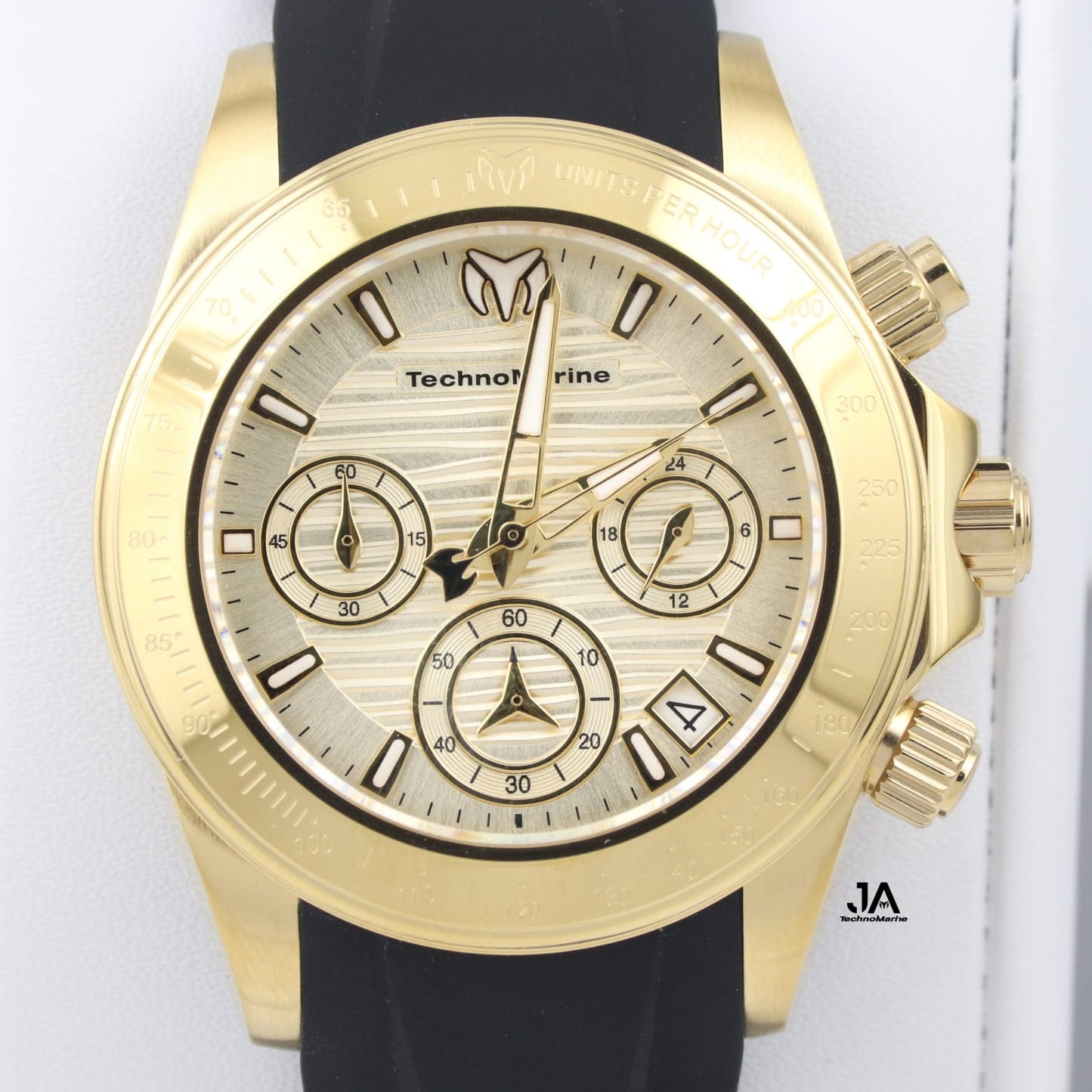 Technomarine Manta Ray Nuevo 38mm Correa De Silicona Y Cristal De Zafiro Oro
