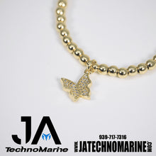 Cargar imagen en el visor de la galería, Pulsera De Mariposa Mujer Dorada Stainless Steel
