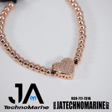 Cargar imagen en el visor de la galería, Pulsera De Corazón Mujer Rose Gold Ajustable Stainless Steel
