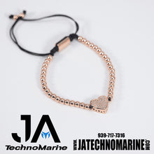 Cargar imagen en el visor de la galería, Pulsera De Corazón Mujer Rose Gold Ajustable Stainless Steel
