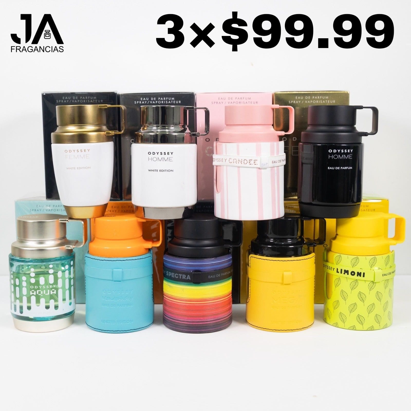 Combo Perfumes Odyssey 3.4oz más 5 % Descuento Adicional 3 X $99.99
