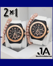 Cargar imagen en el visor de la galería, 2 × 1 TechnoMarine Cruise Star Swiss Ronda Men&#39;s Watch - 46.65mm, Black,
