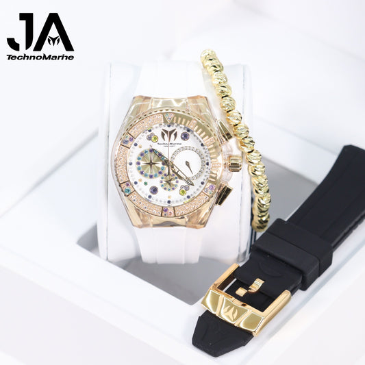 TechnoMarine Cruise Dream Women's Watch - 40mm, White Una Pulcera GRATIS Dos Correas