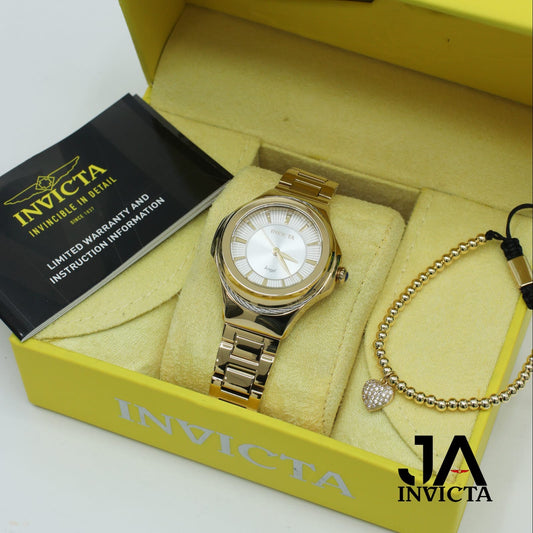 Invicta Women's Angel Quartz 40 mm Stainless Steel Bracelet Watch