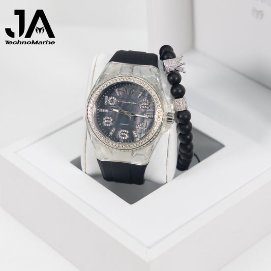 Technomarine Cruise Monogram 45mm Silver Stainless steel Una Pulsera Gratis