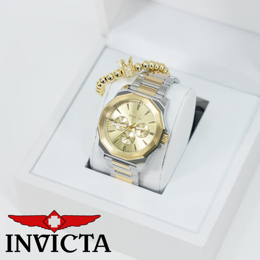 Invicta Speedway Men's Watch - 42mm, Gold, Steel Una Pulsera GRATIS