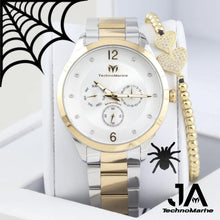 Load image into Gallery viewer, TECHNOMARINE MoonSun Crystal Silver Dial Two-tone Women Watch
