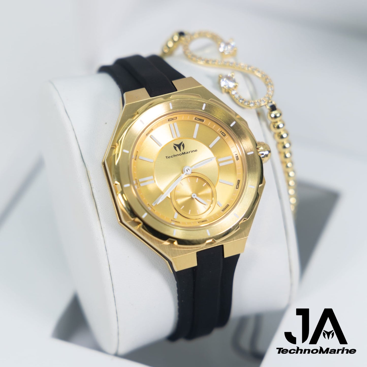 Technomarine Cruise Sea Lady Quartz Gold Dial Watch 37mm