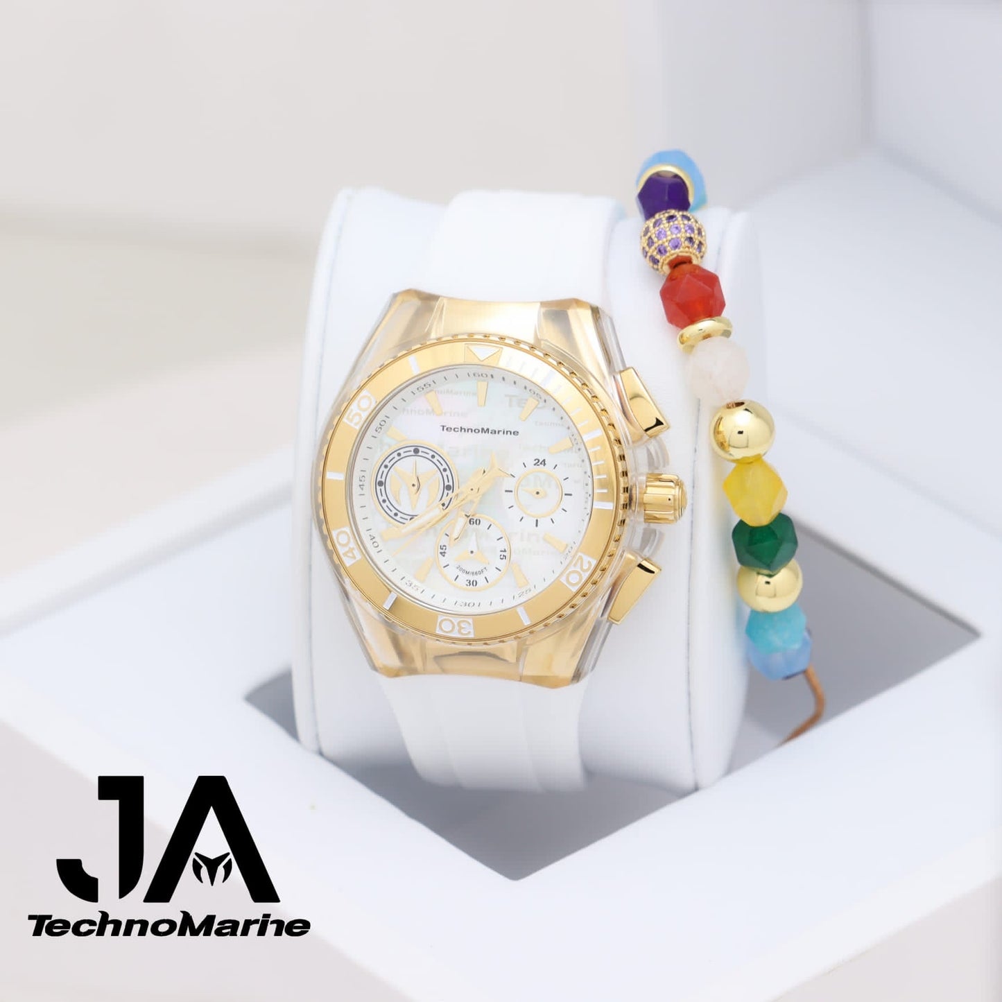 TechnoMarine Cruise California Women's Watch w/ Metal, Mother of Pearl & Oyster Dial - 40.57mm, White