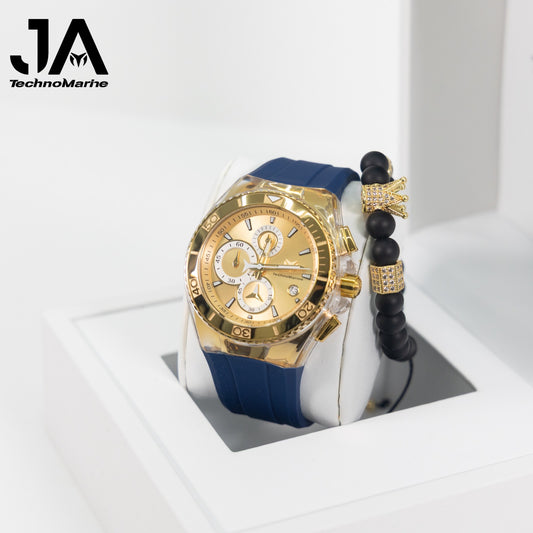 Technomarine Cruise Men's Gold and Gold Quartz Watch - 46mm Una Pulcera GRATIS