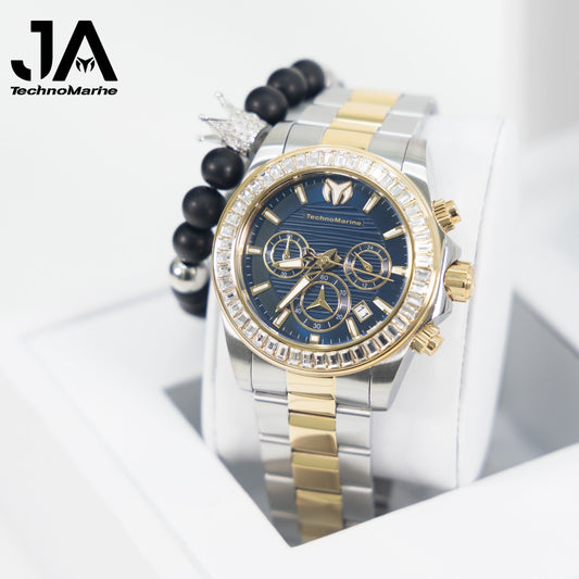 Technomarine Men Manta Ray Chronograph Quartz White Dial 42 mm