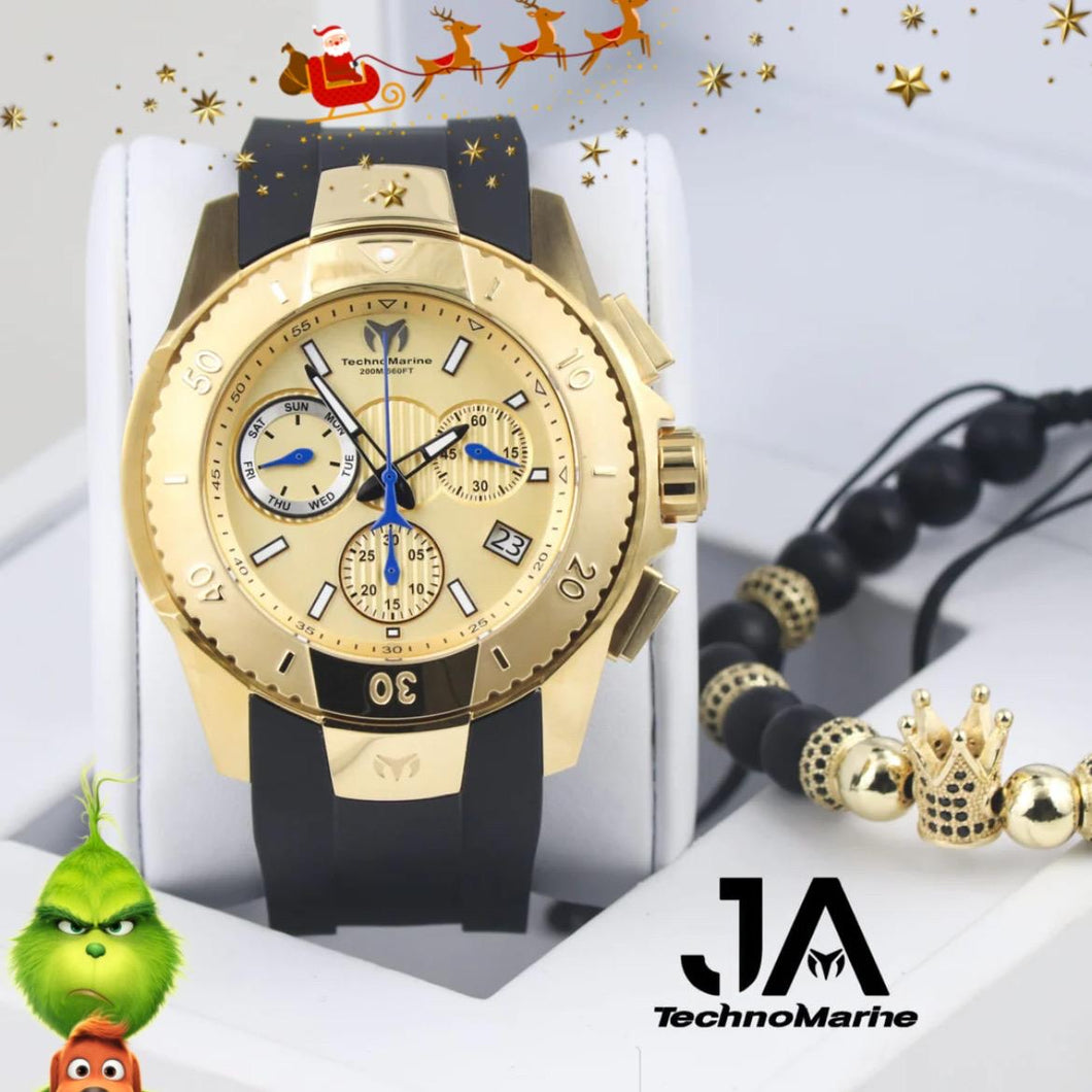 Technomarine UF6 Chronograph Quartz Gold Dial Men's Watch