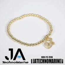 Cargar imagen en el visor de la galería, Pulsera De Corazon Candado Mujer Dorada Ajustable Stainless Steel

