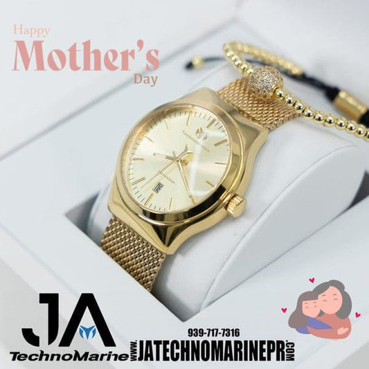 TechnoMarine MoonSun Women's Watch - 40mm,Gold And Gold
