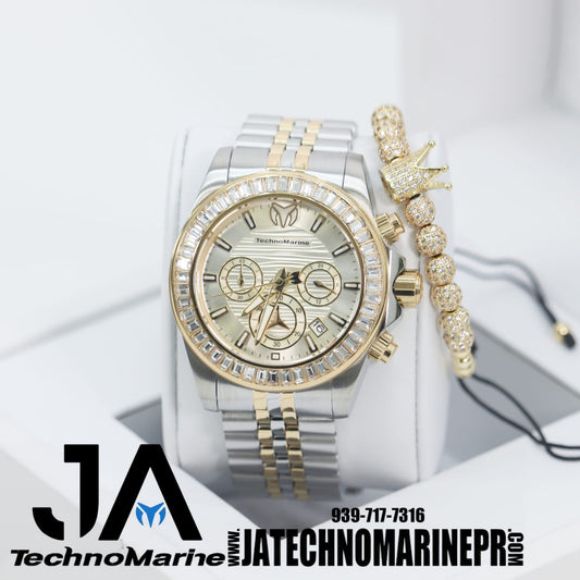 Technomarine Men Manta Ray Chronograph Quartz White Dial 42 mm