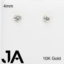 Cargar imagen en el visor de la galería, Zirconias 4mm Circulo En 14k
