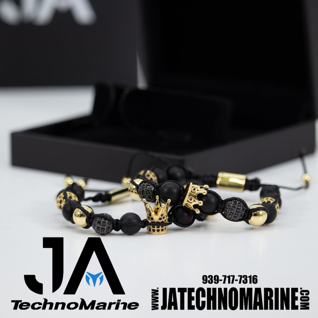 Set De Pulseras Oro De Dos Ajustable