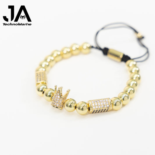 Pulsera Para Hombres Ajustable Color Oro