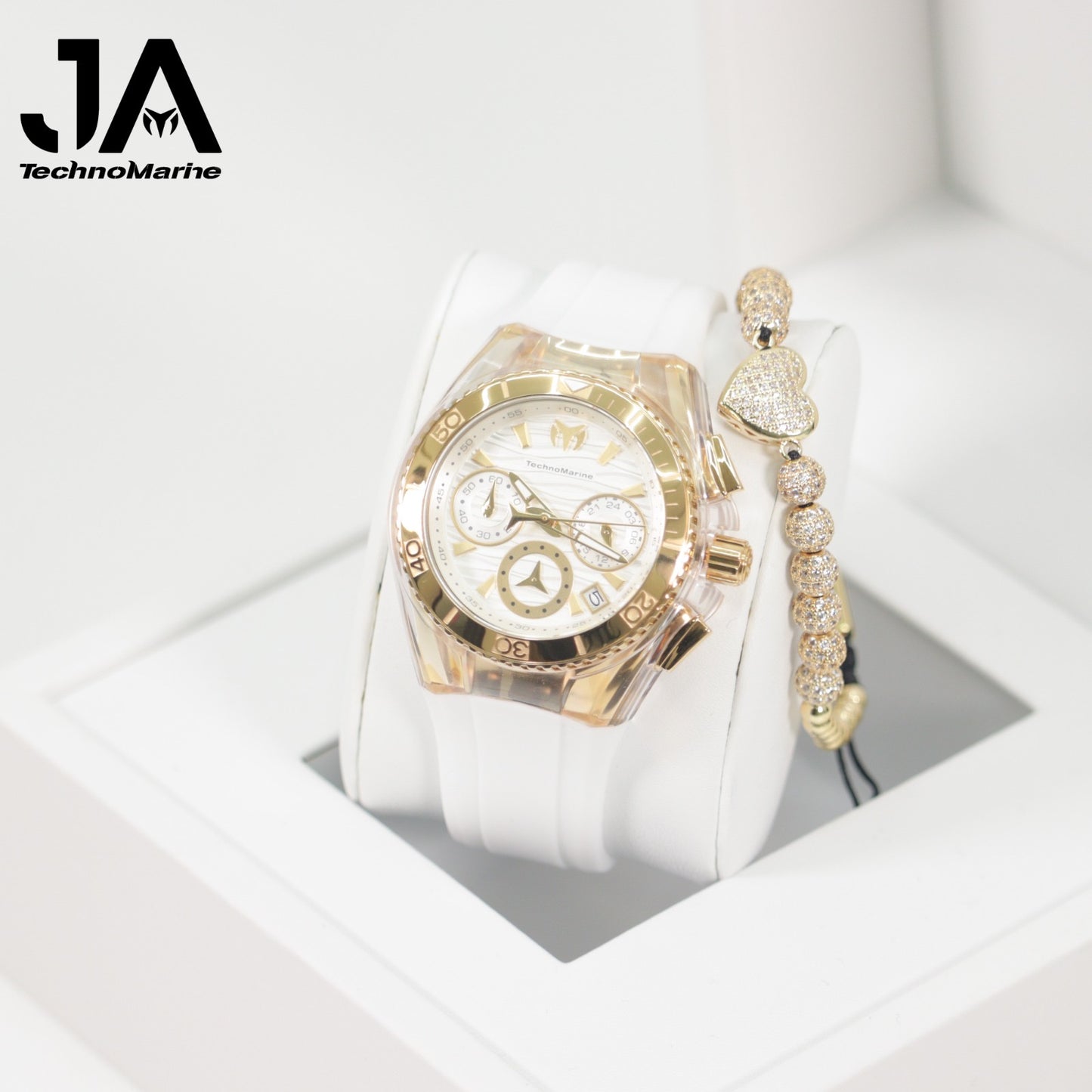 Technomarine Cruise Lady 40mm Stainless Steel Gold White Dial Quartz