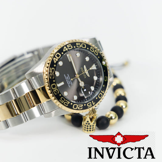 Invicta Pro Diver Men's Watch - 42mm, Steel, Gold Una Pulsera GRATIS