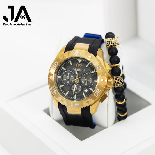 Technomarine UF6 Chronograph Date Quartz Black Dial Men's Watch 48mm