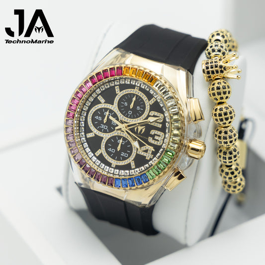 Technomarine Custom Cruise Glitz 45mm Black Rainbow