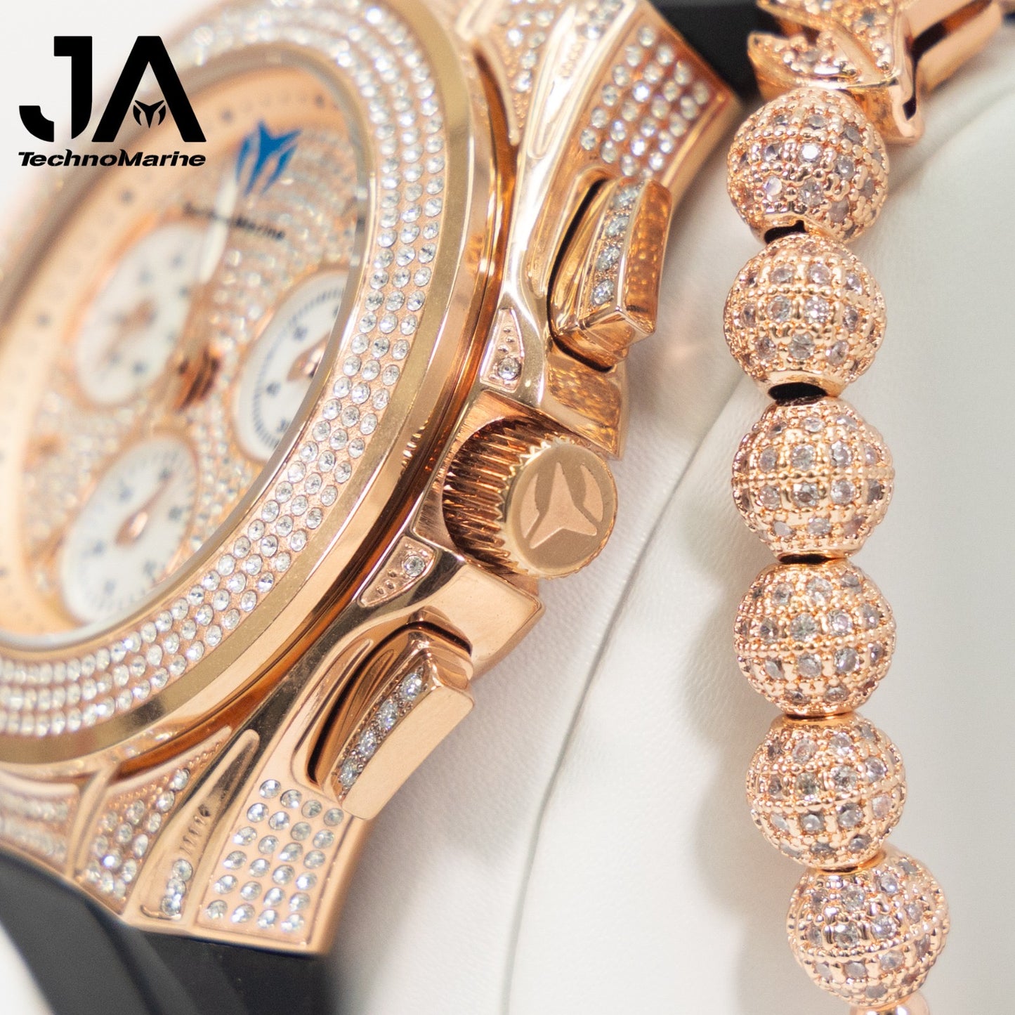 Technomarine custom Cruise Pave Unisex 45mm Rose gold Watch 