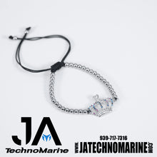 Cargar imagen en el visor de la galería, Pulsera De Corona Mujer Ajustable Silver Stainless Steel
