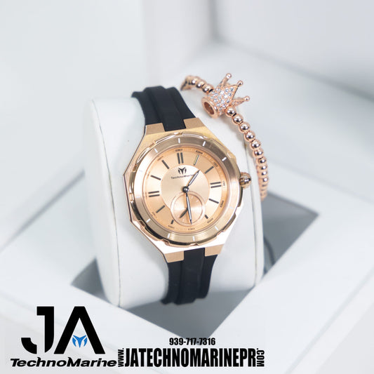 Technomarine Cruise Sea Lady Quartz Rose Gold Dial Watch 37mm