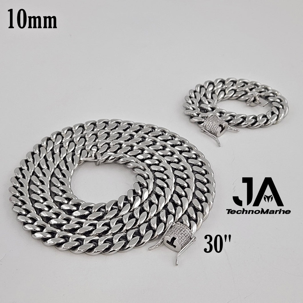 Cadenas Cubanas hombre 10mm Stainless Steel