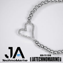 Load image into Gallery viewer, Pulsera De Corazón Silver Mujer Ajustable Stainless Steel
