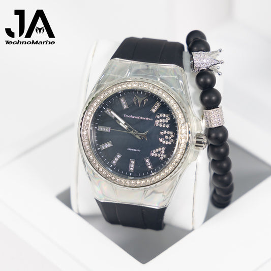 Technomarine Cruise Monogram 45mm Silver Stainless steel Una Pulsera Gratis