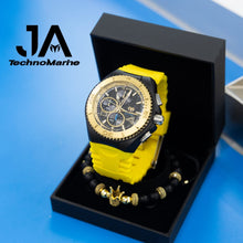 Cargar imagen en el visor de la galería, Technomarine 46 mm Cruise Jellyfish Chronograph Quartz Black And yellow Dial Watch Una Pulcera GRATIS

