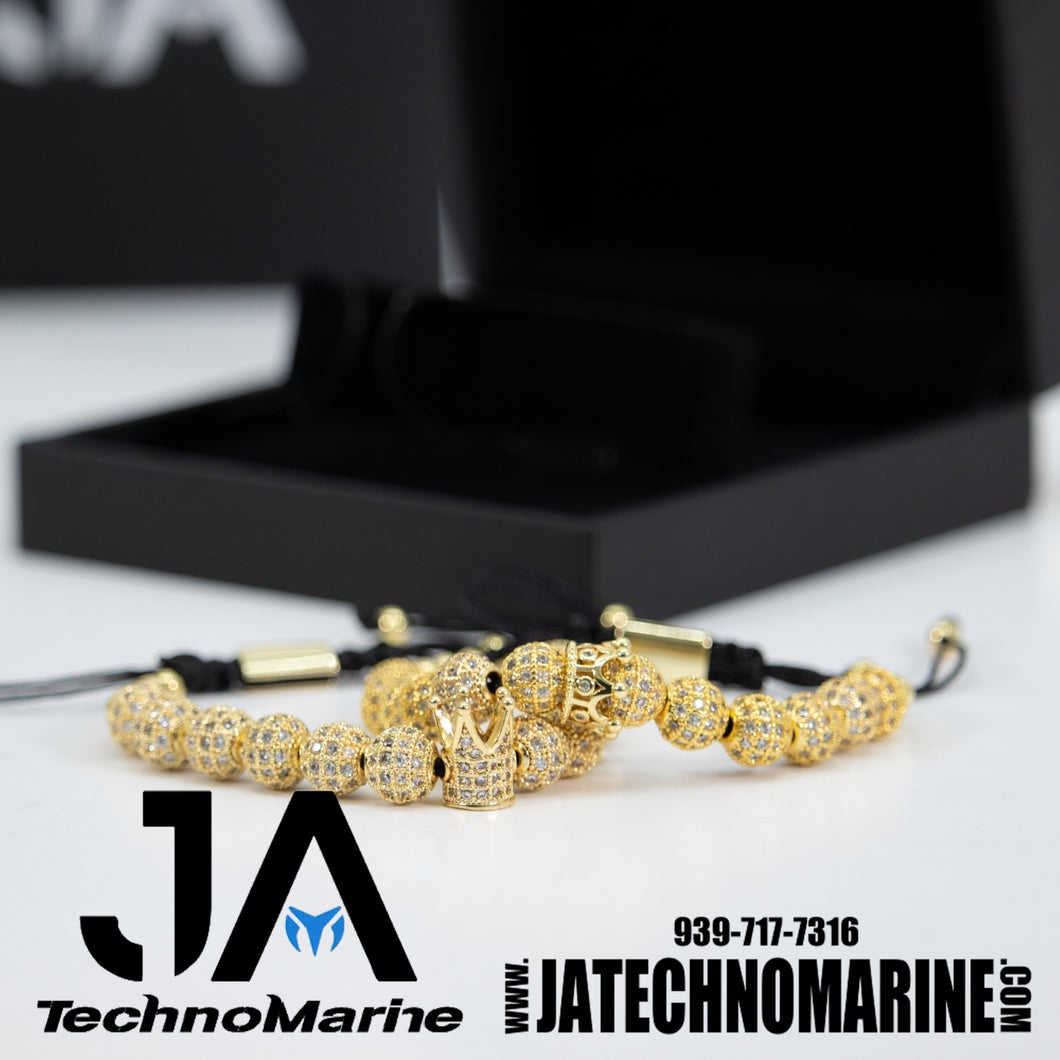 Set De Pulseras Oro De Dos Ajustable