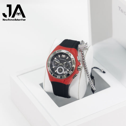Technomarine Cruise Lady 40mm Stainless Steel Black Silver Dial Quartz