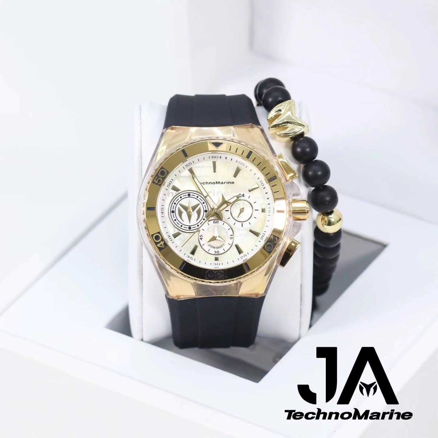TechnoMarine Cruise California Men's Watch - 46mm, Oro + Una Pulsera + Perfume Adicional