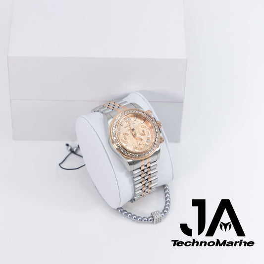 Technomarine Mujer Manta Ray Chronograph Quartz White Dial 38 mm rose gold