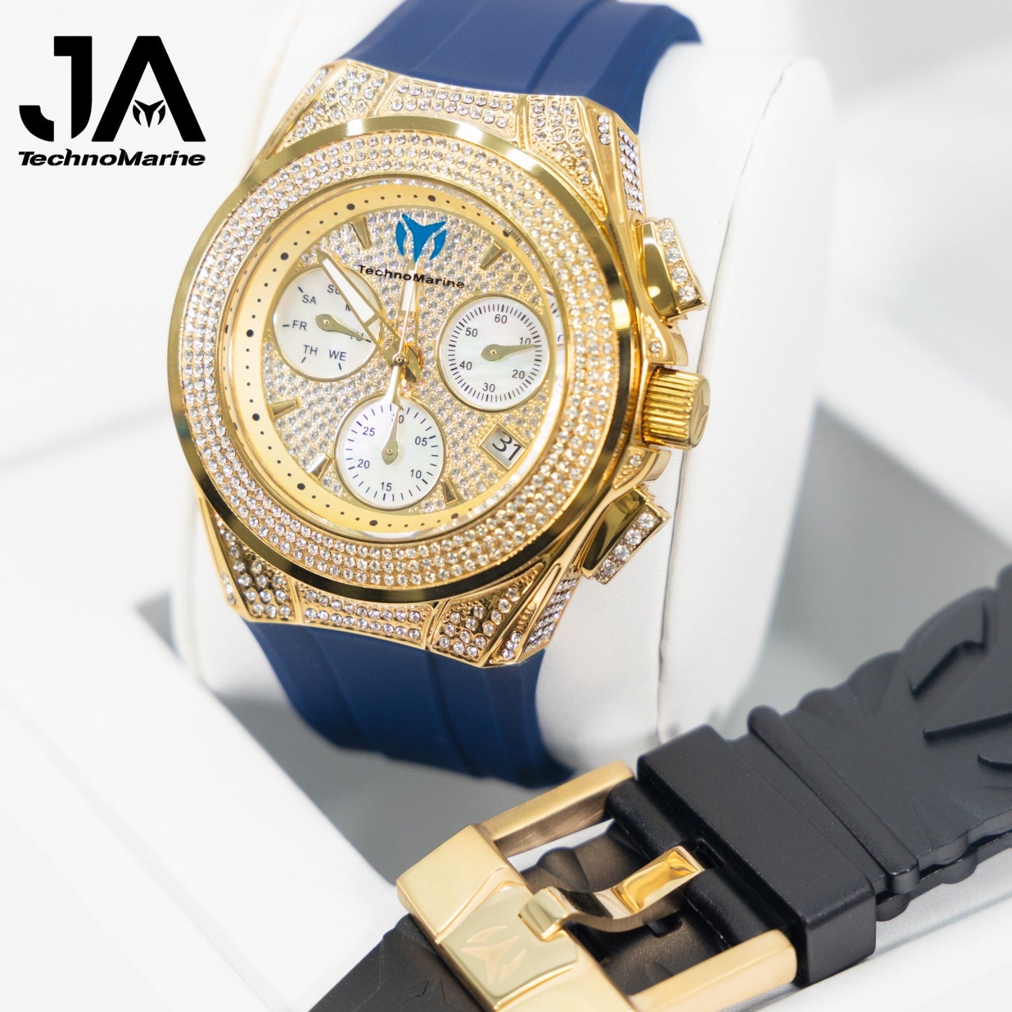 Technomarine Pave Cruise Swiss Machine- Gold Color