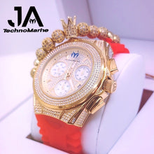 Cargar imagen en el visor de la galería, Technomarine (Pave) Cruise Collection Maquina Suiza Color Oro Una Pulsera Gratis
