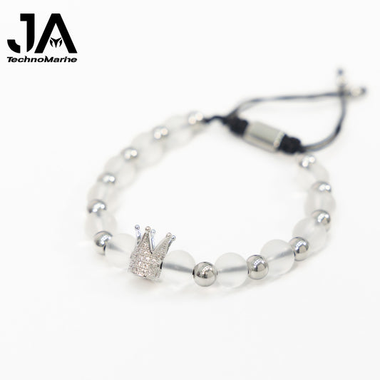 Pulsera Para Hombres Ajustable Color Plata